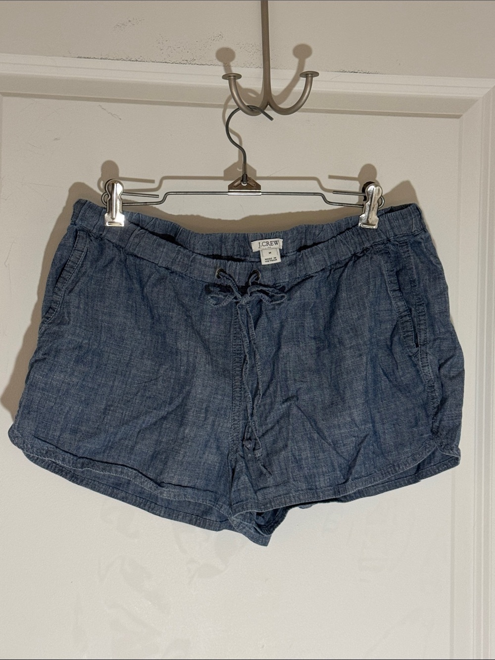 J. Crew Chambray Drawstring Women's Shorts - Blue